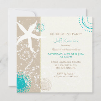 Starfish Beach Retirement Party Invitation