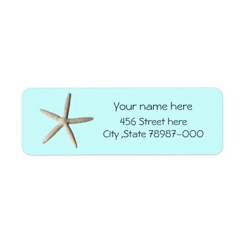 Starfish beach return address label label