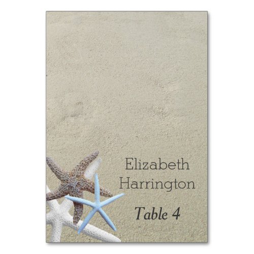 Starfish Beach Sand Name Escort Cards