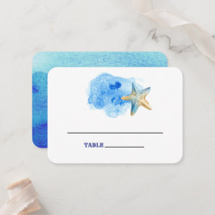 Starfish Beach Seaside Wedding Table Place Cards