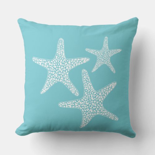 Starfish beach  summer nautical  design throw pillow