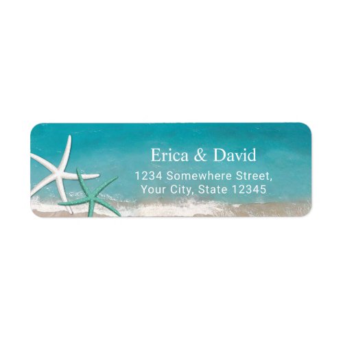 Starfish Beach Summer Wedding Label