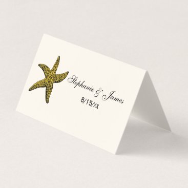 Starfish Beach Theme Escort Card Place Card IvoryC Starfish Beach Theme Escort Card Place Card IvoryC