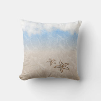 Starfish Beach Throw Pillow