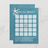 Starfish Beach Wedding Bridal Shower Bingo Cards (Front/Back)