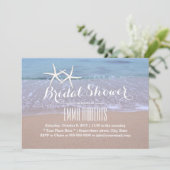 Starfish Beach Wedding Bridal Shower Invitation (Standing Front)