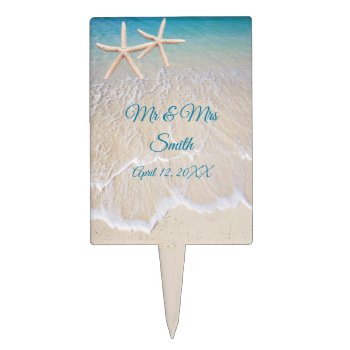 Starfish Beach Wedding Cake Topper by atteestude at Zazzle