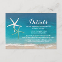 Starfish Beach Wedding Details Enclosure Card