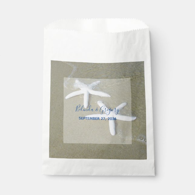 Starfish Beach Wedding  Favor Bag (Front)
