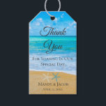 Starfish Beach Wedding Favor Thank You Gift Tags<br><div class="desc">Customize these starfish beach wedding favor thank you gift tags. Personalize text,  font style,  color and size.</div>