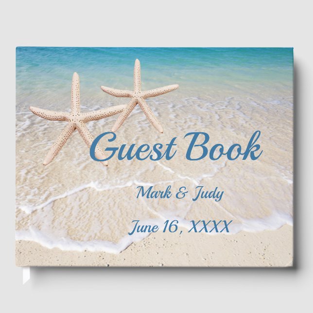 Starfish Beach Wedding Guestbook (Front)