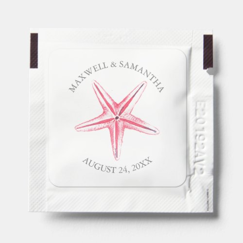 Starfish Beach Wedding Hand Sanitizer Packet