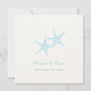 Starfish Beach Wedding Invitation