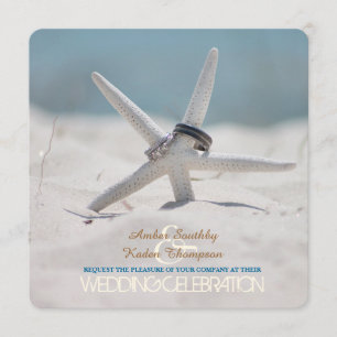Starfish Beach Wedding Invitation