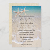 Starfish Beach Wedding Invitation (Front/Back)
