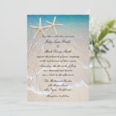 Starfish Beach Wedding Invitation (Standing Front)