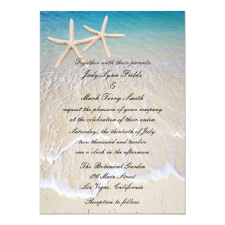 Starfish Beach Wedding Invitation