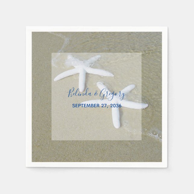 Starfish Beach Wedding  Napkins (Front)