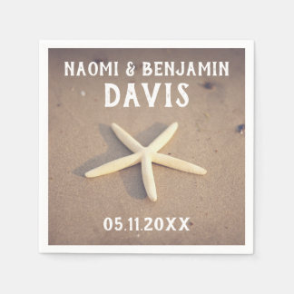Starfish Beach Wedding Napkins