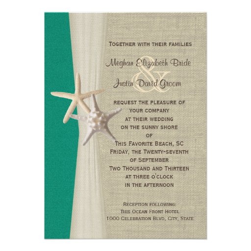 Starfish Beach Wedding Invitations 4