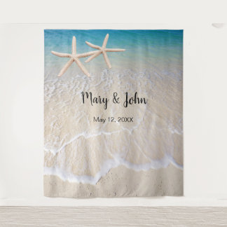 Starfish Beach Wedding Photo Backdrop