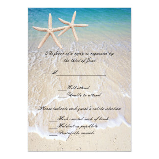 Starfish Beach Wedding Response Card