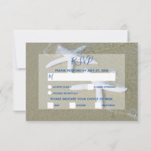 Starfish Beach Wedding RSVP Cards