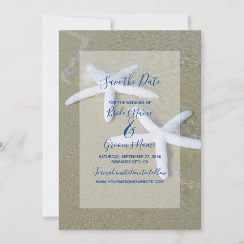 Starfish Beach Wedding Save The Date