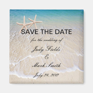 Starfish Beach Wedding Save The Date Magnet