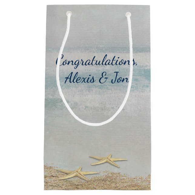starfish beach wedding small gift bag (Front)
