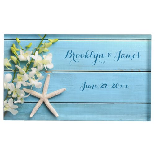 Starfish Beach Wedding Table Card Holders Orchid