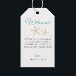Starfish Beach Wedding Welcome Bag Gift Tags<br><div class="desc">Starfish couple beach wedding welcome gift bag tags. Personalize and customize text font style,  color and size.</div>