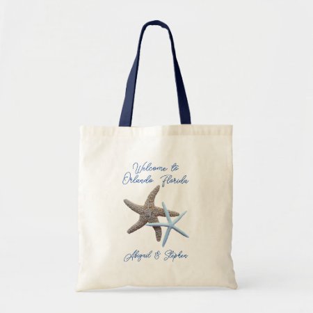 Starfish Beach Wedding Welcome Tote Bag