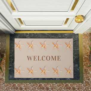 Starfish beige welcome doormat