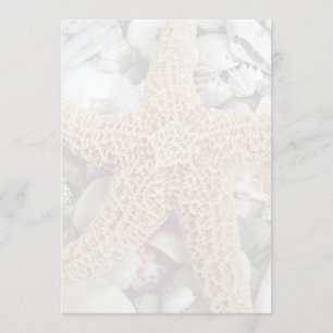 Starfish Blank Beach Wedding Fan Program Paper