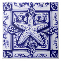 Starfish Blue and White Sea Star Ocean Beach House