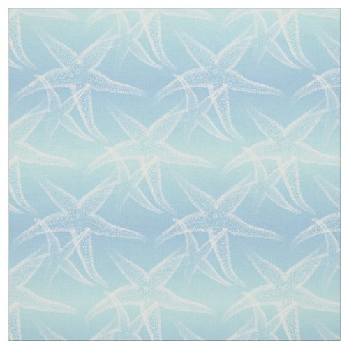 Starfish Blue Aqua Beach Fabric