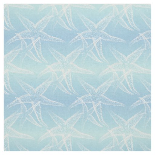 Starfish Blue Aqua Beach Fabric