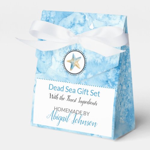 Starfish Blue Watercolor Spa Gift Set Packaging Favor Boxes