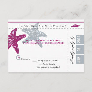 Starfish Boarding Pass RSVP Card