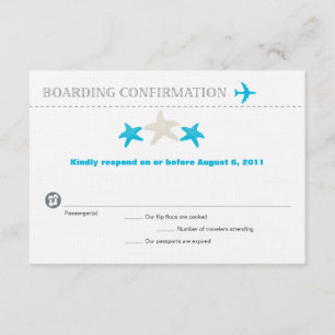 Starfish Boarding Pass RSVP Card