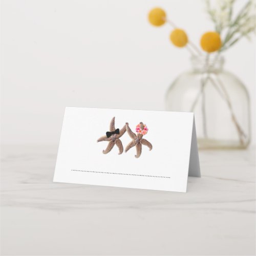 Starfish Bride and Groom Escort Place Cards