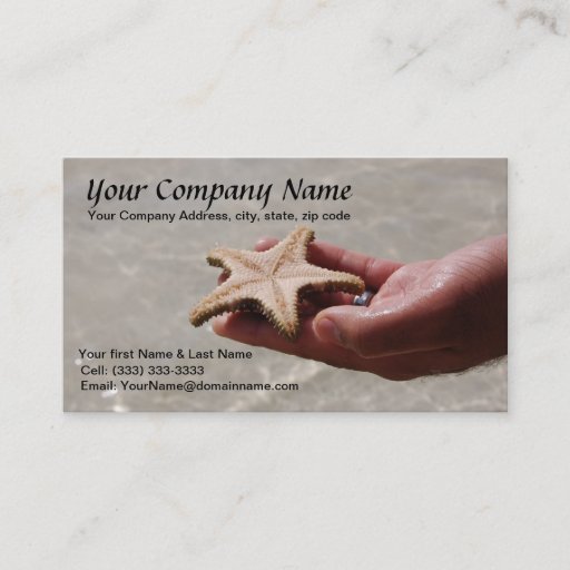 Customizable Starfish Business Card Template