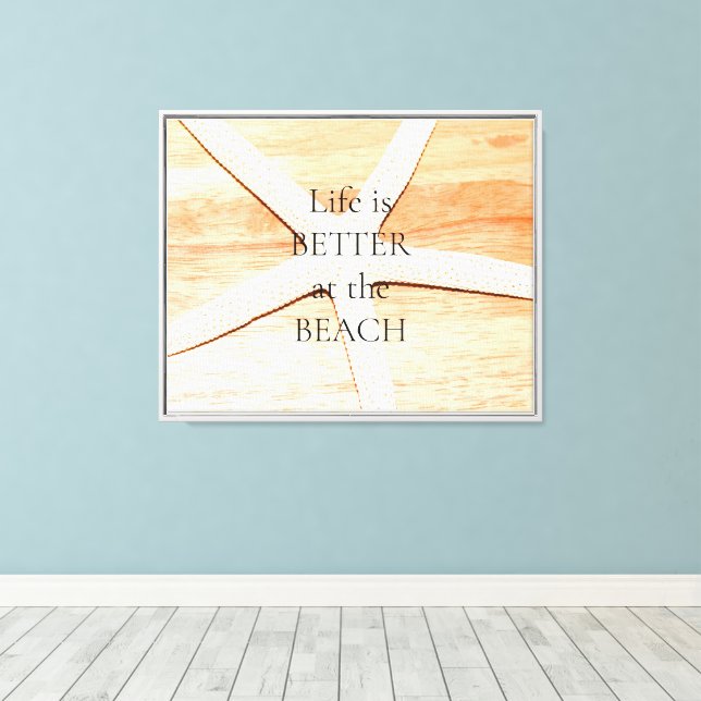 Starfish Canvas Print (Insitu(Wood Floor))