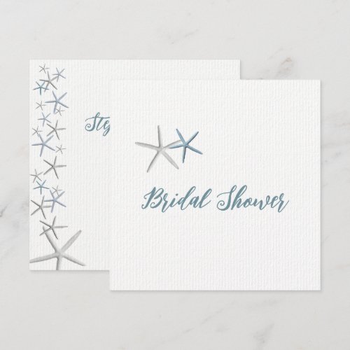 Starfish Champagne Bridal Shower Invitations