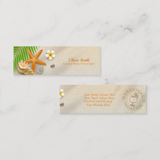 Starfish conch palm leaf for Vacation Planner