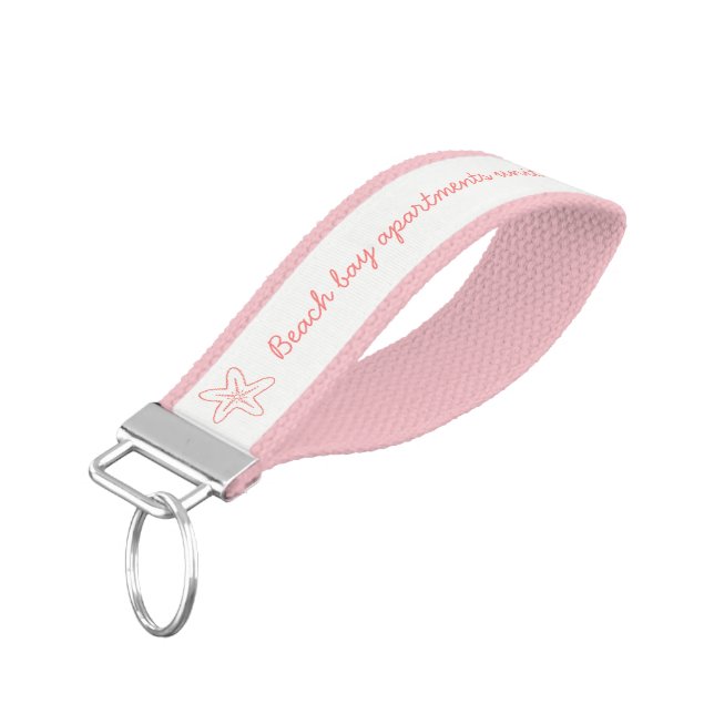 Starfish coral vacation apartment keychain (Angled Down)