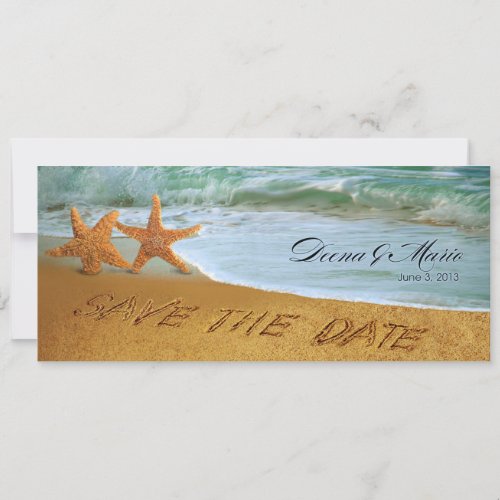 Starfish Couple Beach Wedding Save the Date