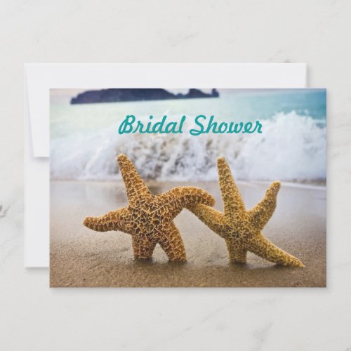 Starfish Couple Bridal Shower Invitation