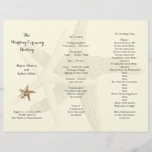 tri fold wedding programs zazzle